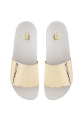 chinelo slide vizzano dourado