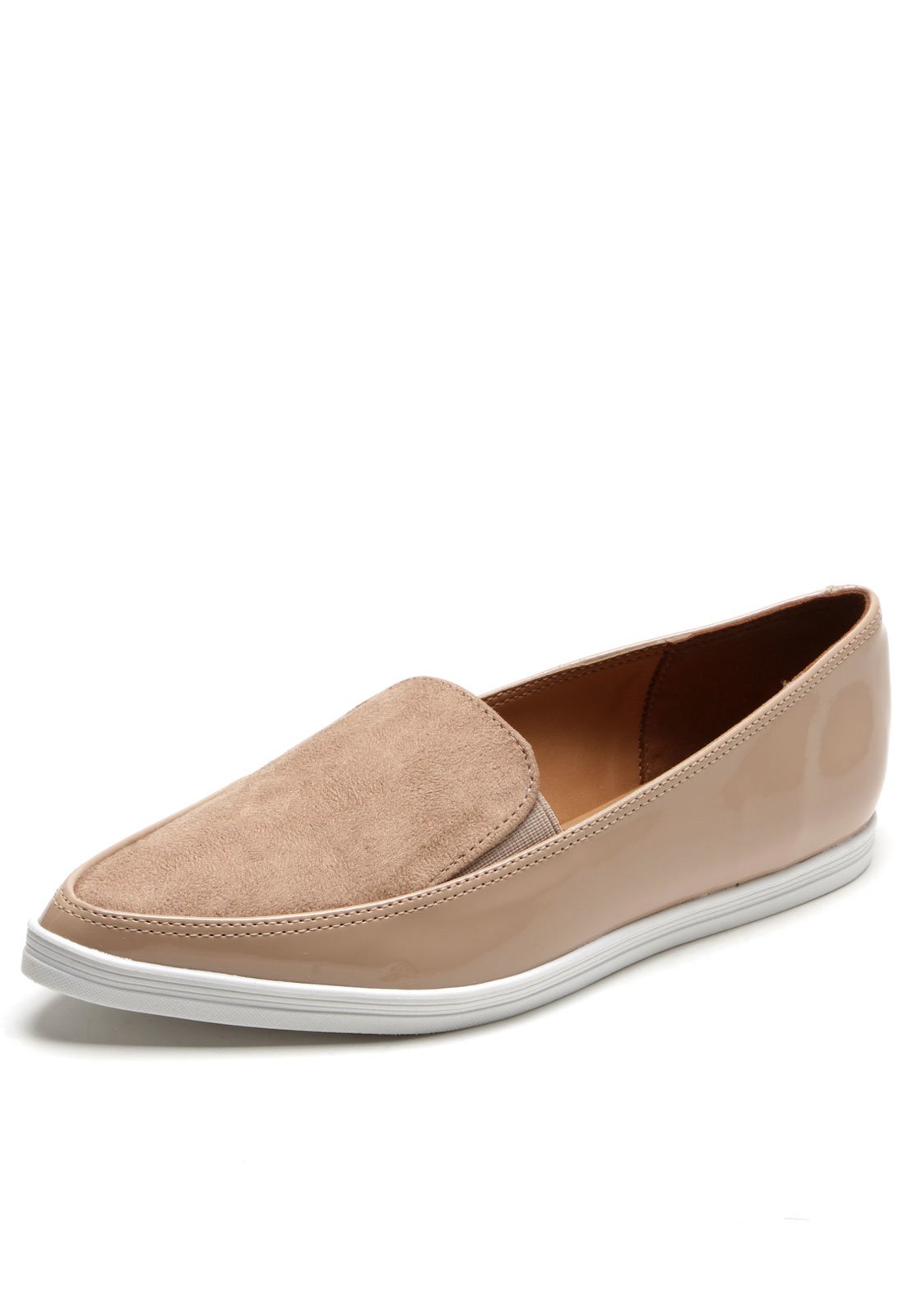 mocassim bico fino feminino