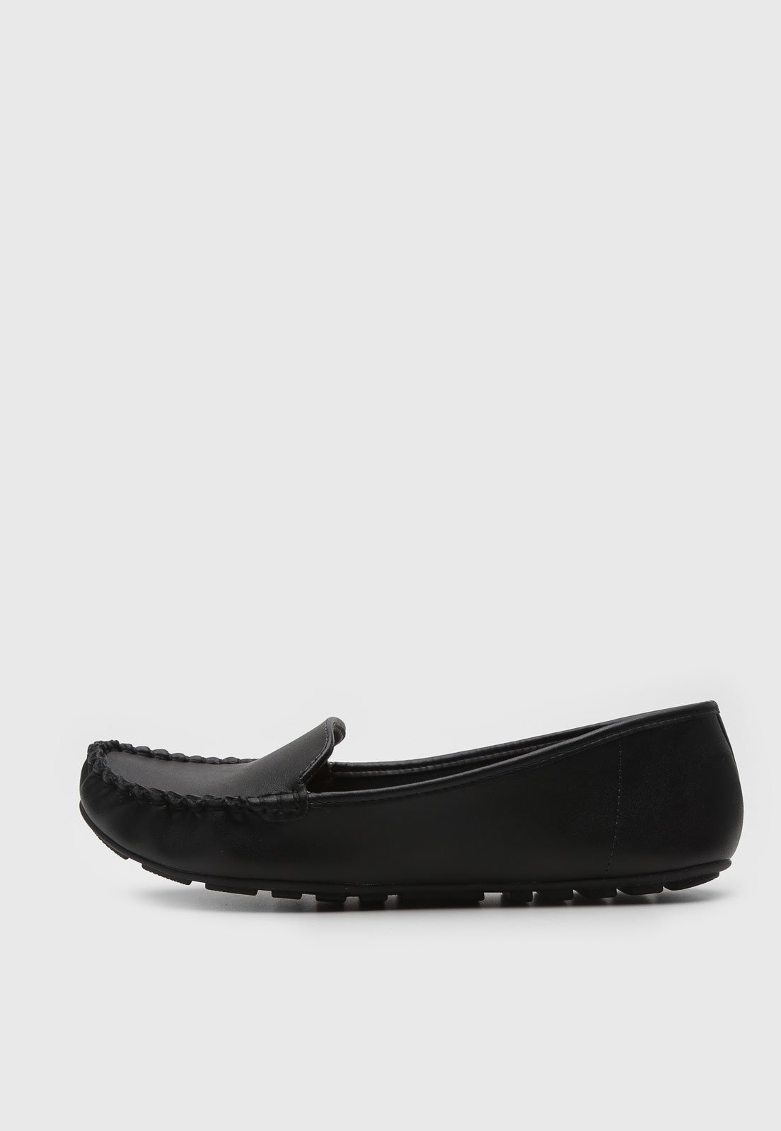 Mocassim Flatform DAFITI SHOES Pespontos Preto - Compre Agora