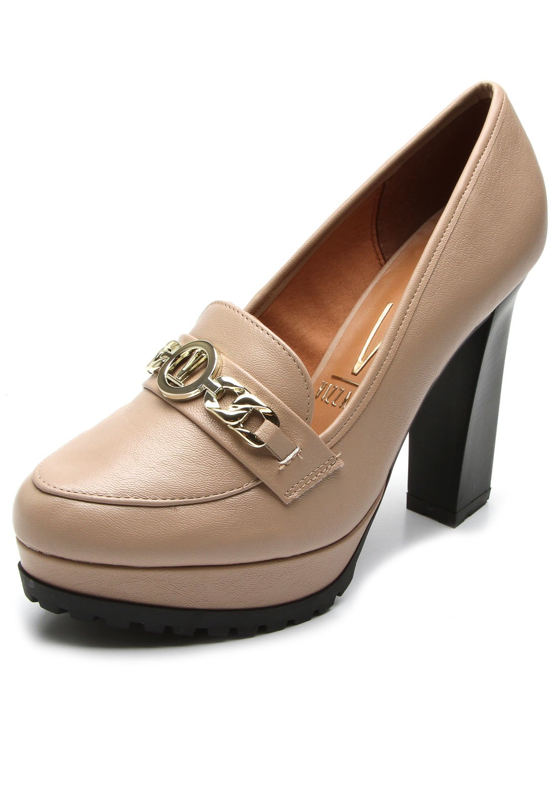 mocassim de salto grosso
