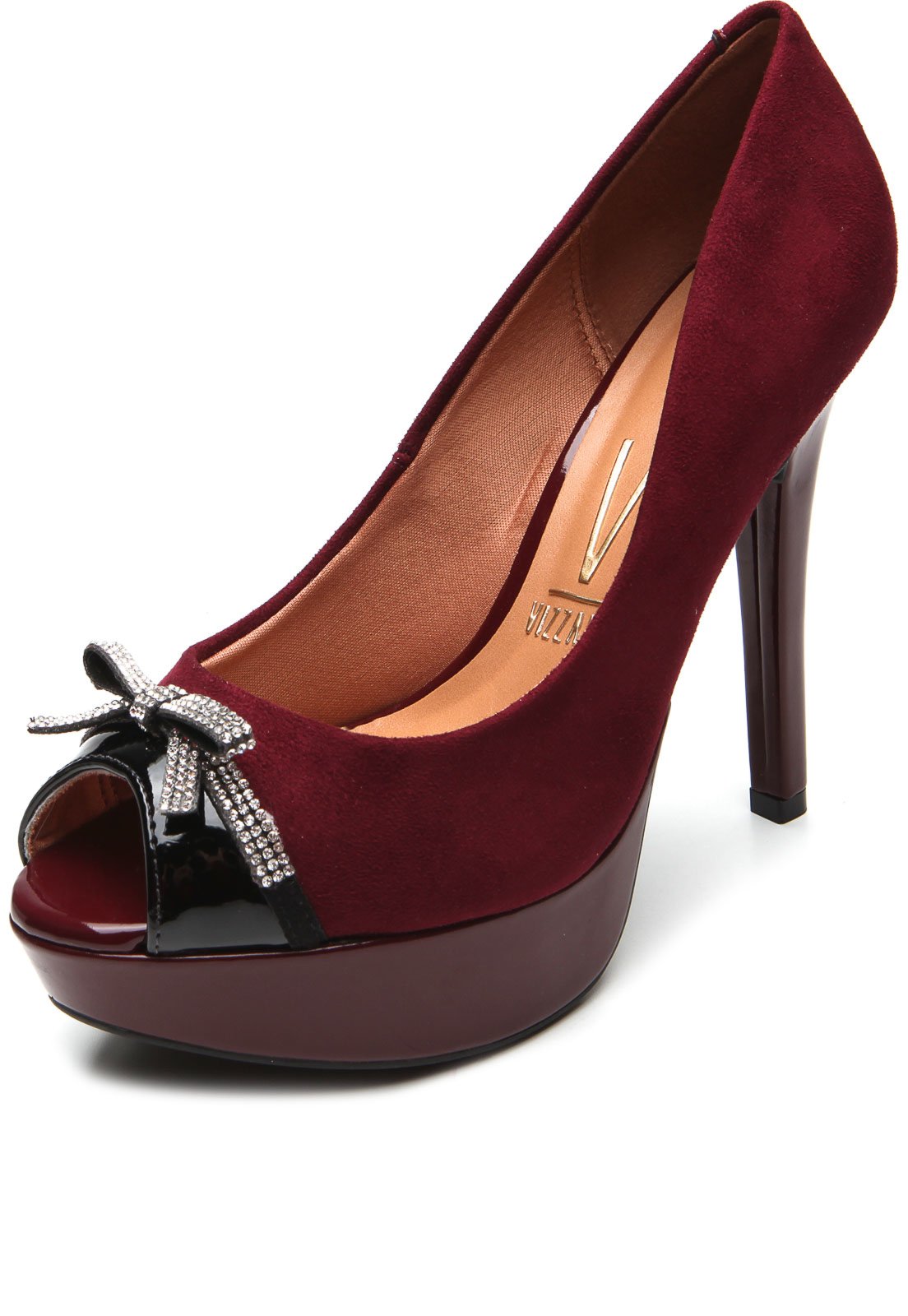 peep toe vizzano vinho