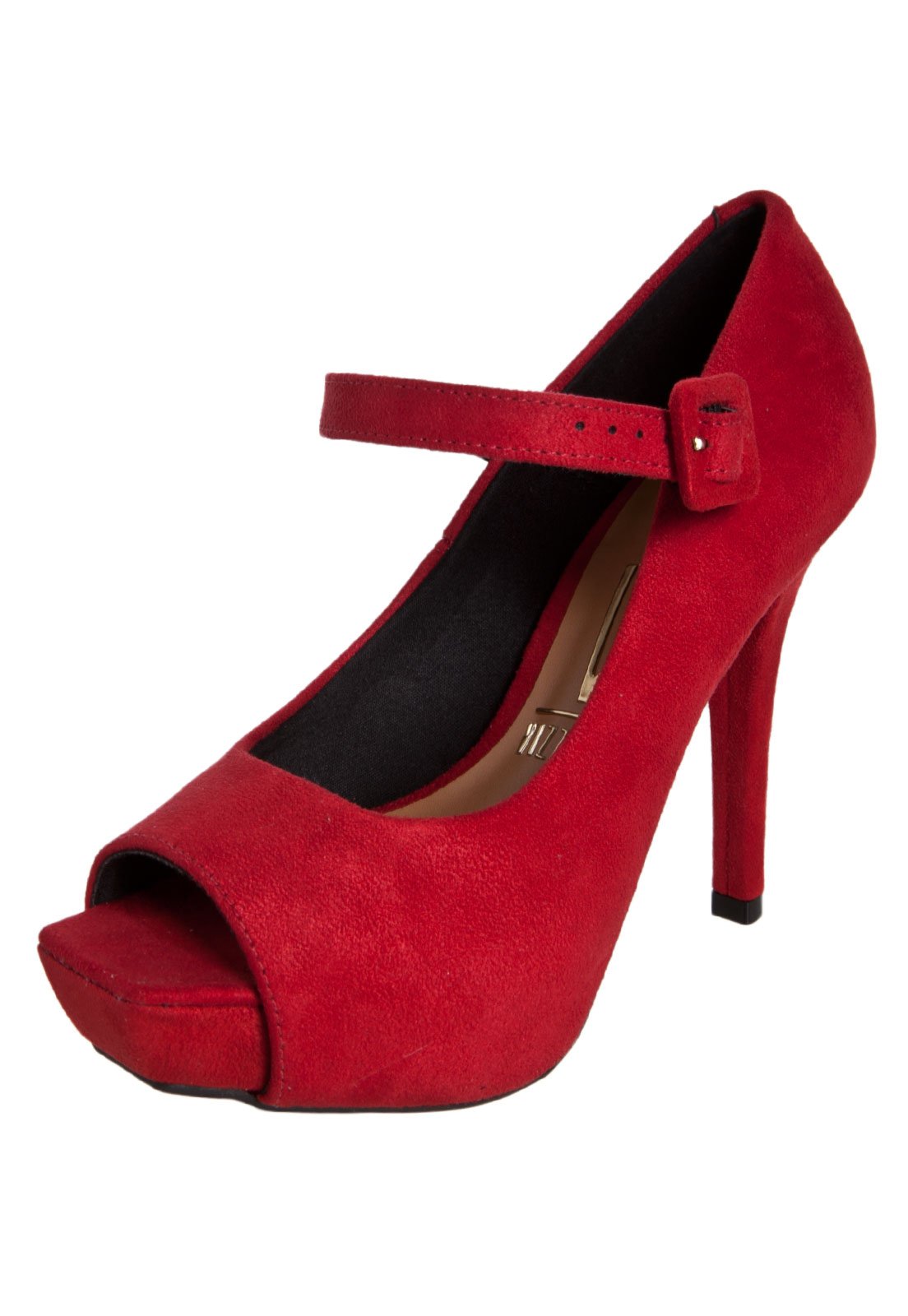 Peep fashion toe vizzano vermelho