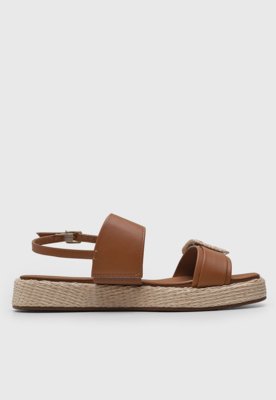 Rasteira Feminina Vizzano Fechada Fivela Marrom