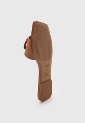 Rasteira Feminina Vizzano Slide Caramelo