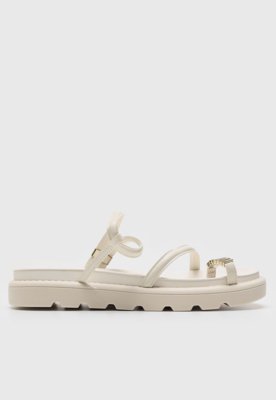 Rasteira Flat Vizzano Aplicação Off-White