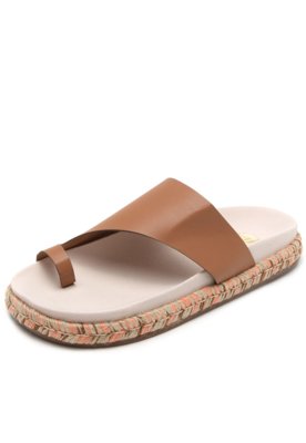 Rasteira Flatform Vizzano Lisa Marrom Menor preço em Rasteira Flatform Vizzano Lisa Marrom