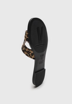 Rasteira Vizzano Animal Print Onça Caramelo