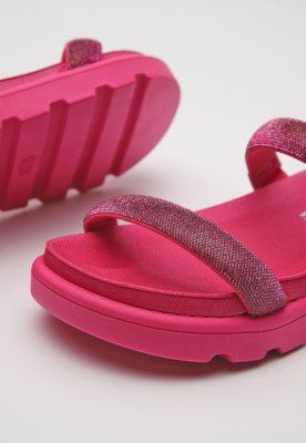 Rasteira Vizzano Tira De Strass Rosa