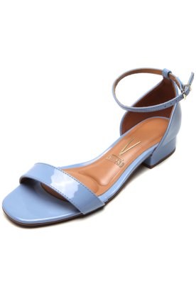 Sandália Rasteira Vizzano Verniz Azul Compre Agora Dafiti Brasil - Main Image