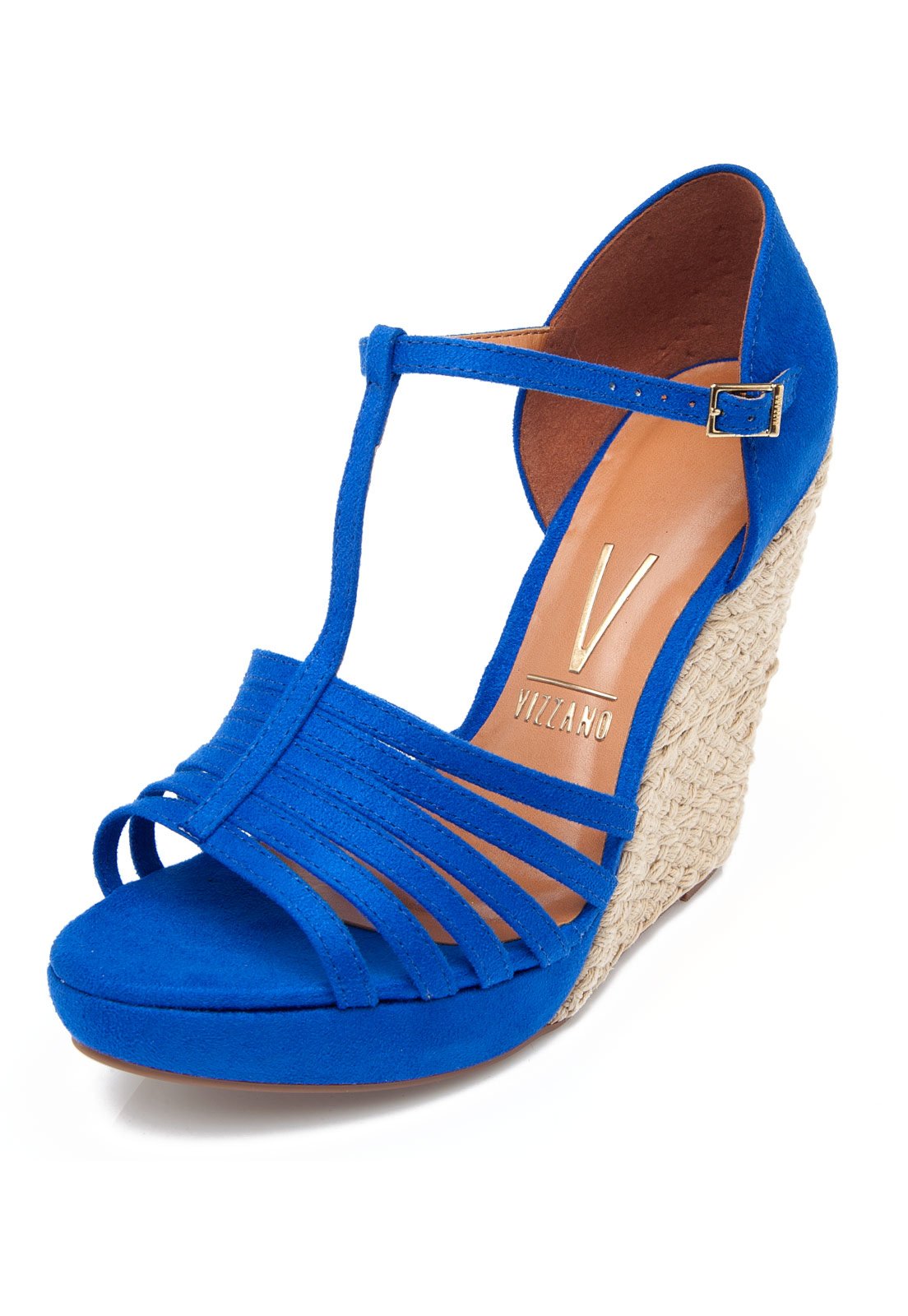 sandalia anabela vizzano azul