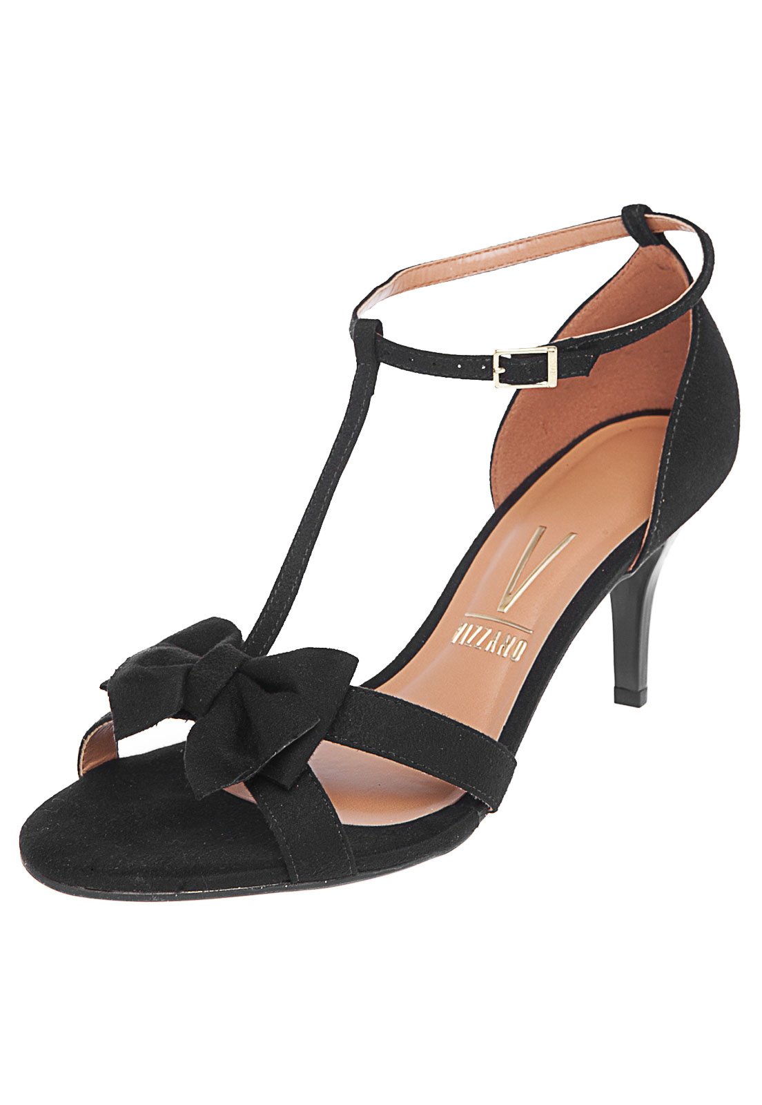 Sandália Salto Baixo DAFITI SHOES Preta - Compre Agora