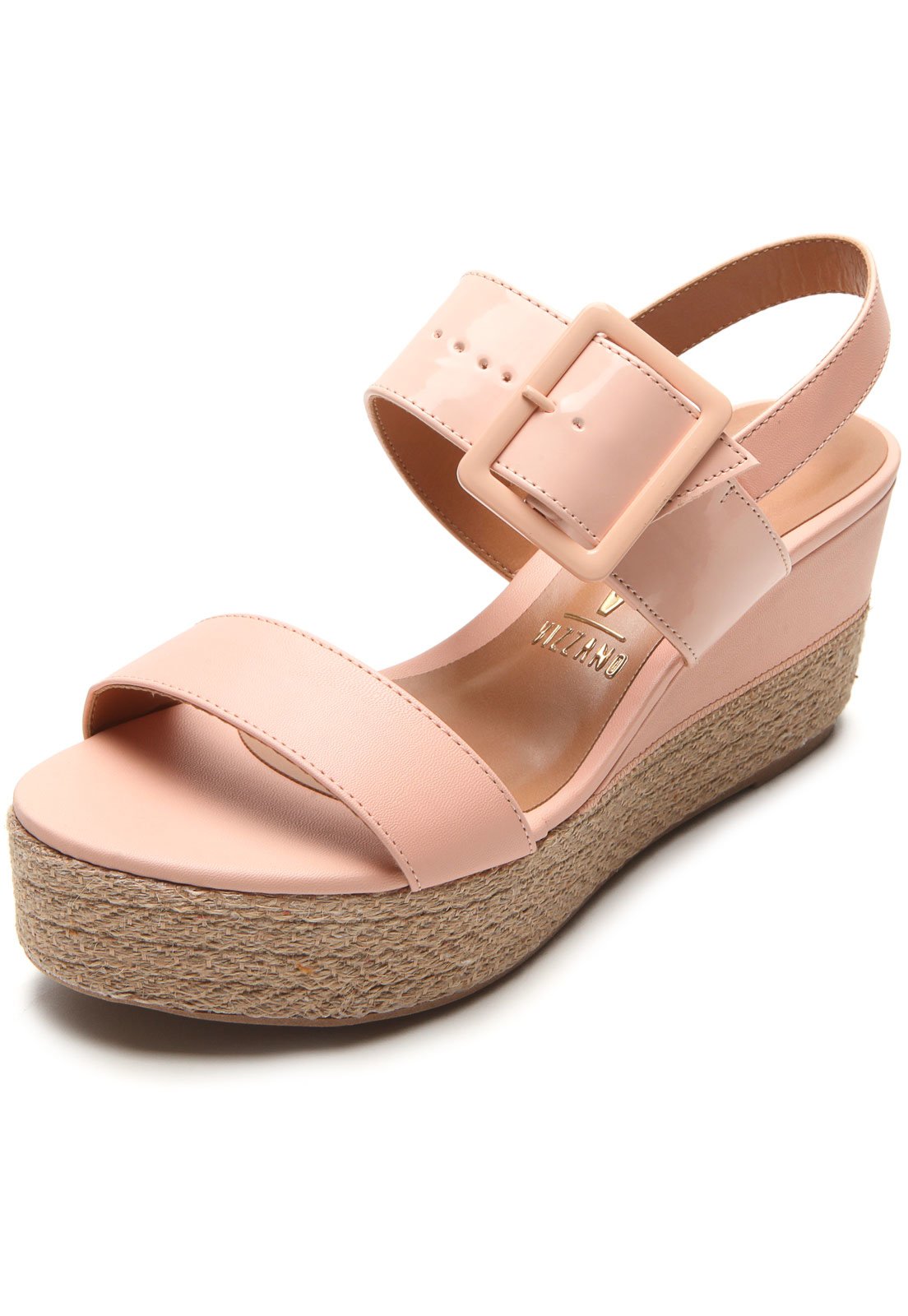 sandália vizzano espadrille rosa