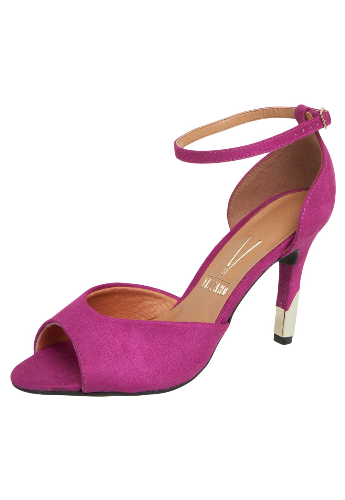 sandália vizzano clean salto fino rosé