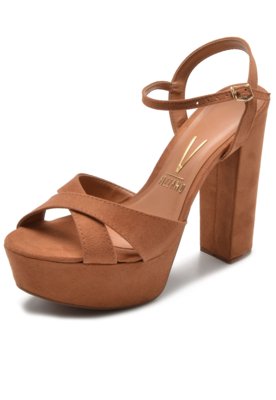 sandalia vizzano salto grosso caramelo