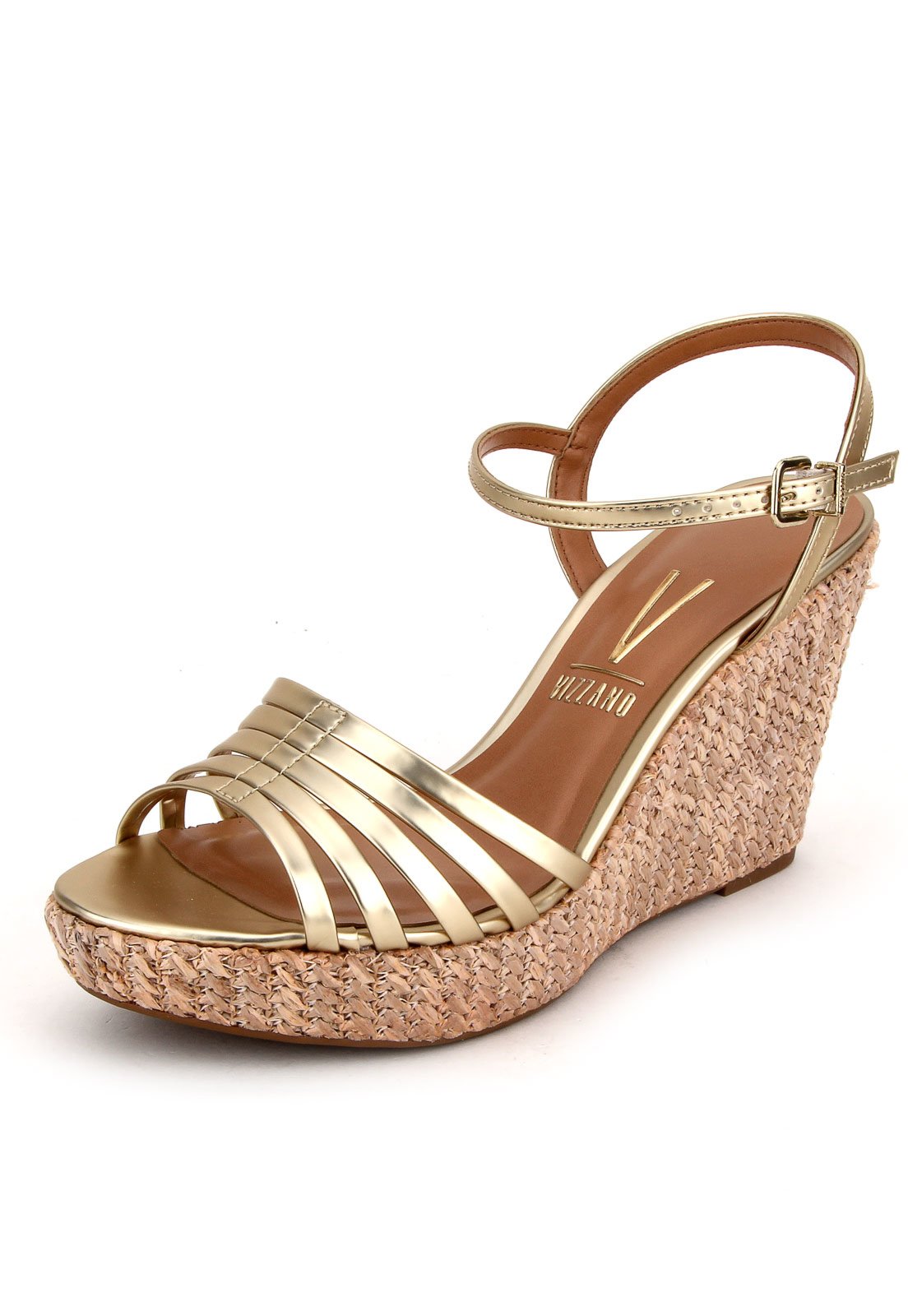 Sandália DAFITI SHOES Plataforma Dourada - Compre Agora