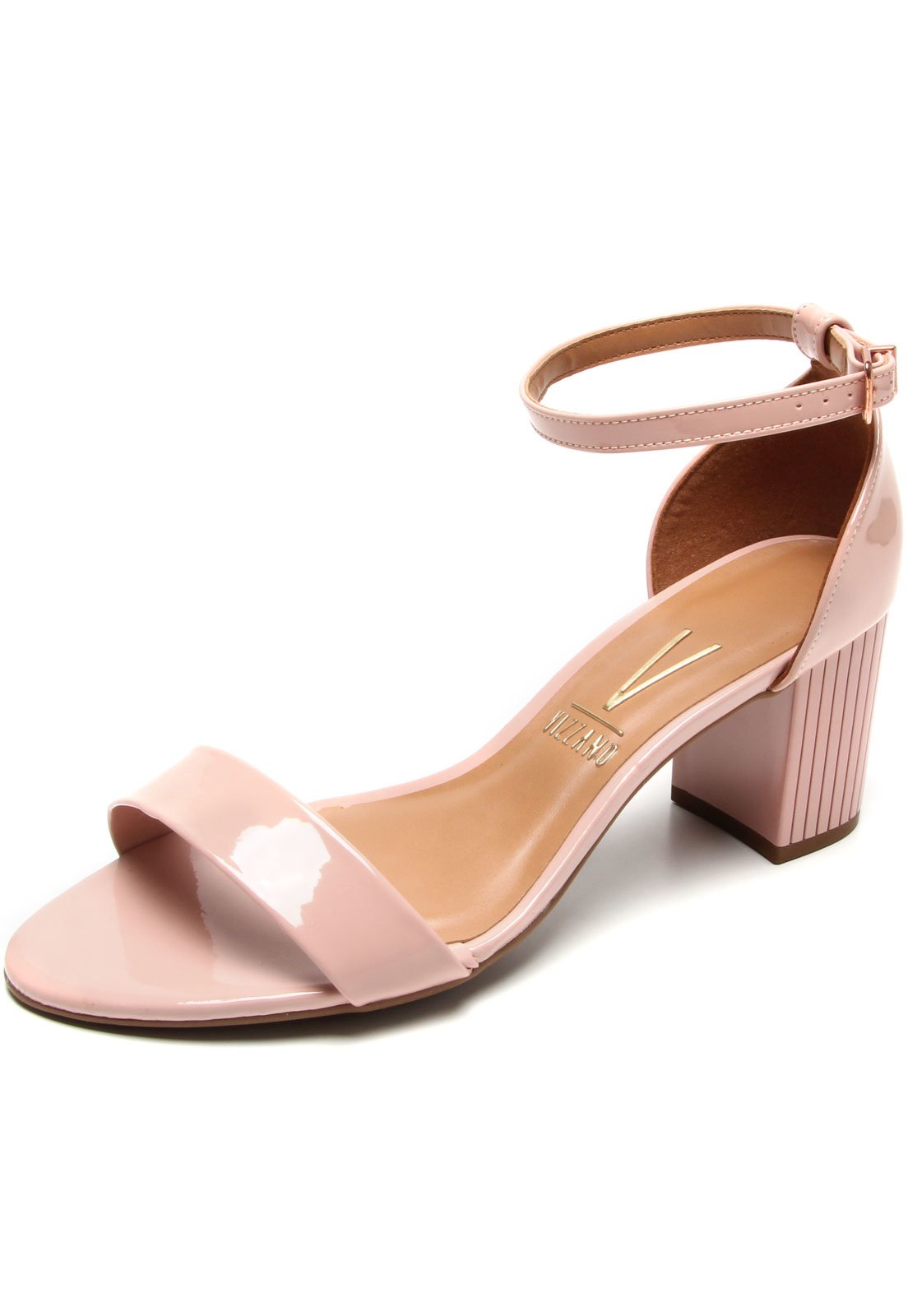 sandalia vizzano verniz rosa