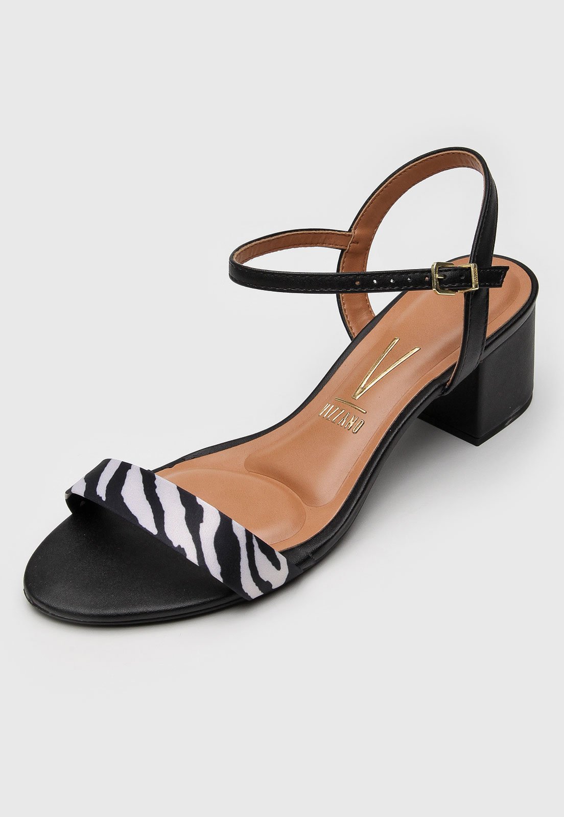 Sandália Dafiti Shoes Zebra Preta - Compre Agora