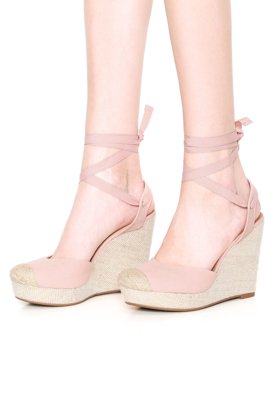 Sandália espadrille vizzano sales amarração rosa