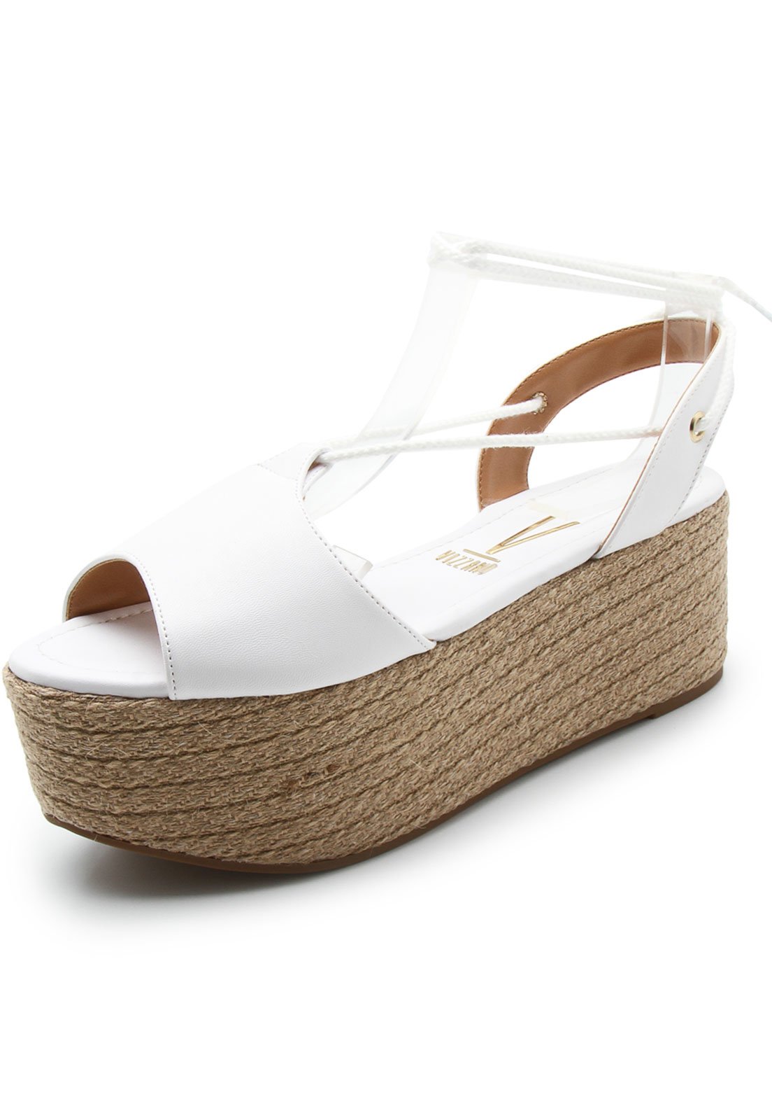 Sandalia flatform cheap vizzano branca