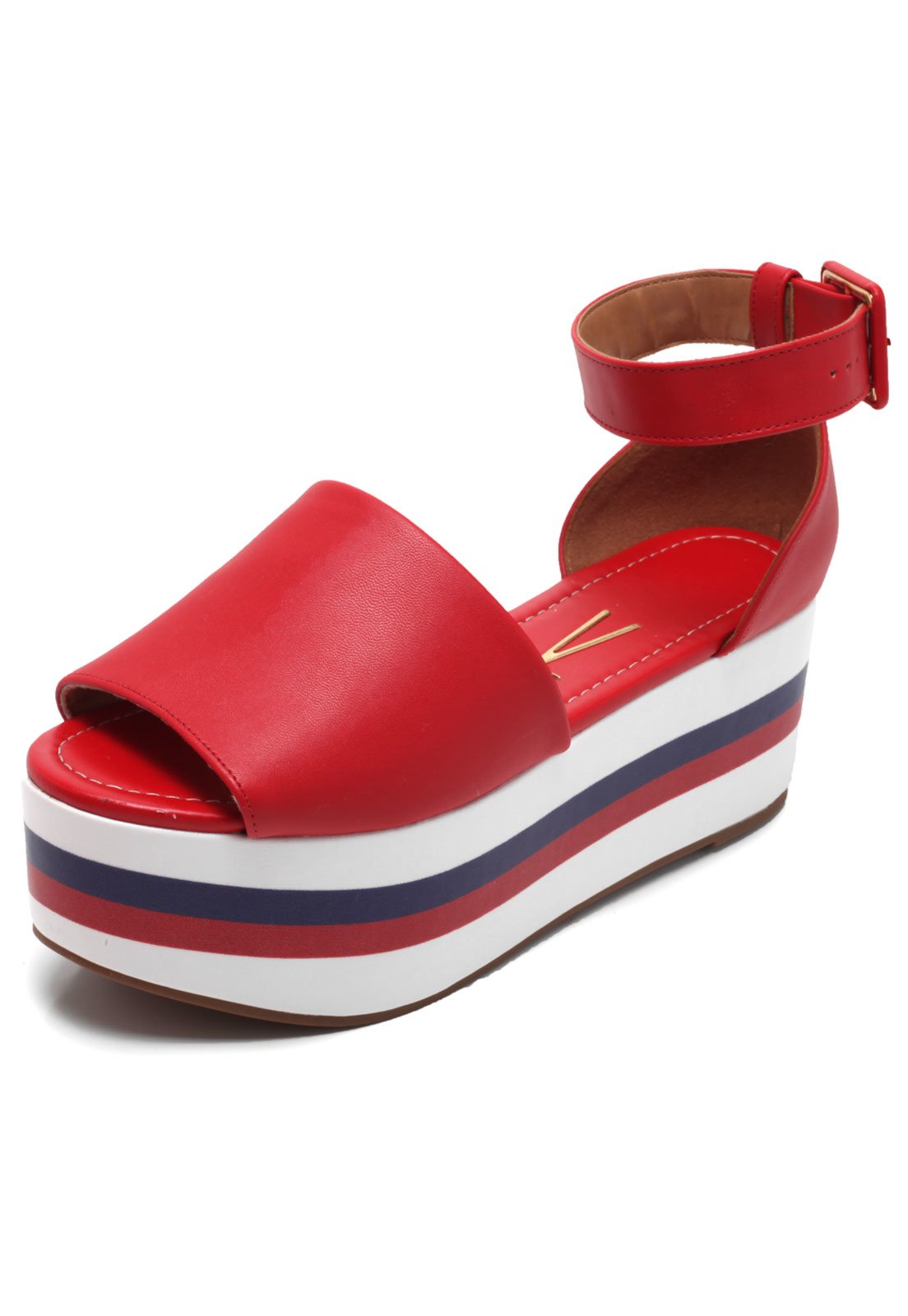 Sandalia flatform sales vizzano listras