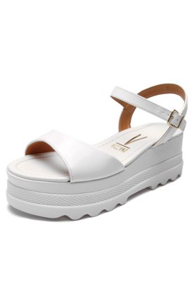 Sandalia 2024 flatform branca