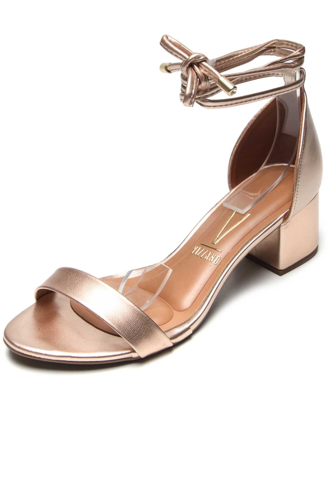 Sandalia rose gold sales vizzano