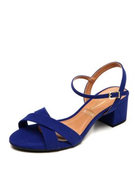 Sand lia Vizzano Salto Grosso Azul Compre Agora Dafiti Brasil