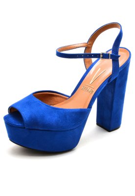 Salto alto hot sale grosso azul