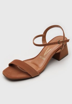 Sand Lia Vizzano Suede Caramelo Compre Agora Dafiti Brasil