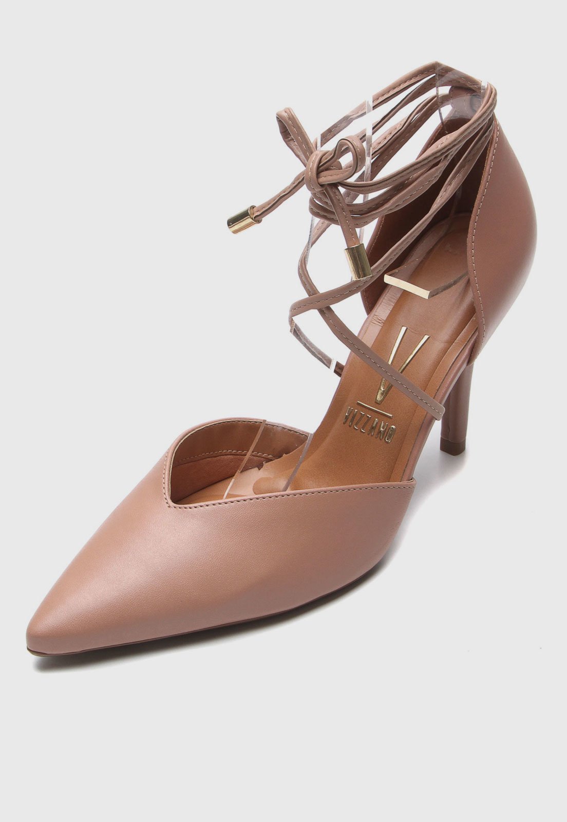 scarpin bico fino nude