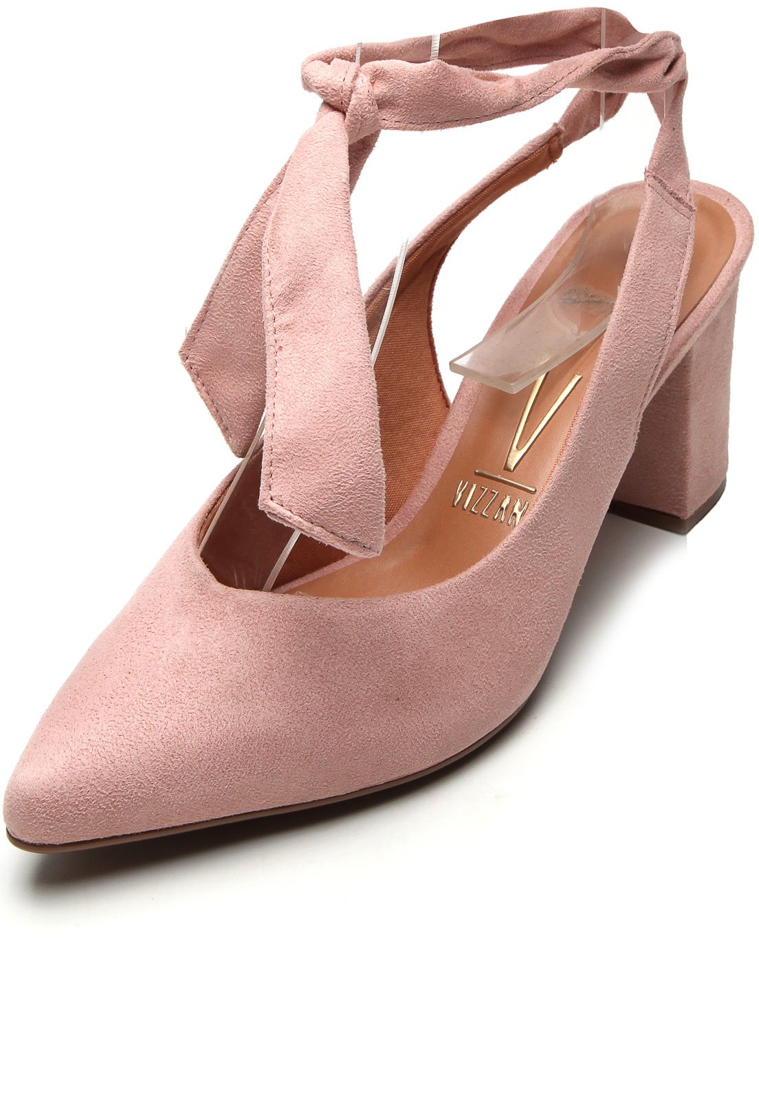 scarpin rosa camurça