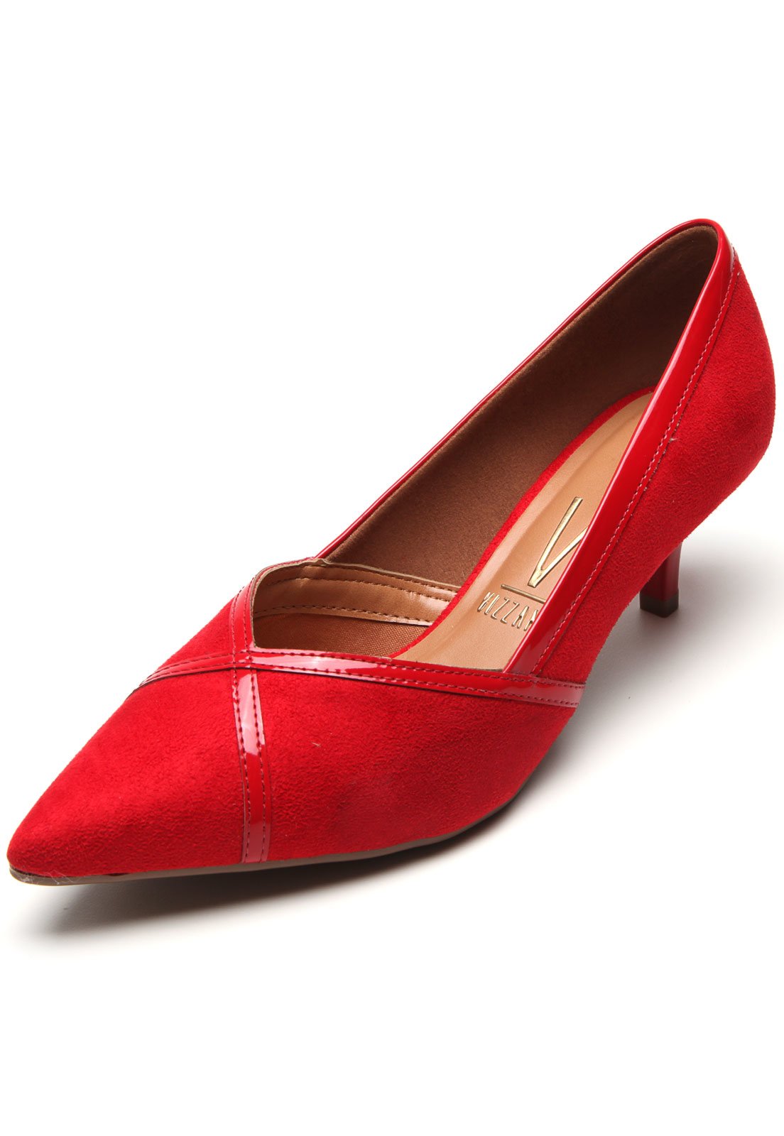 Scarpin vizzano vermelho hot sale camurça