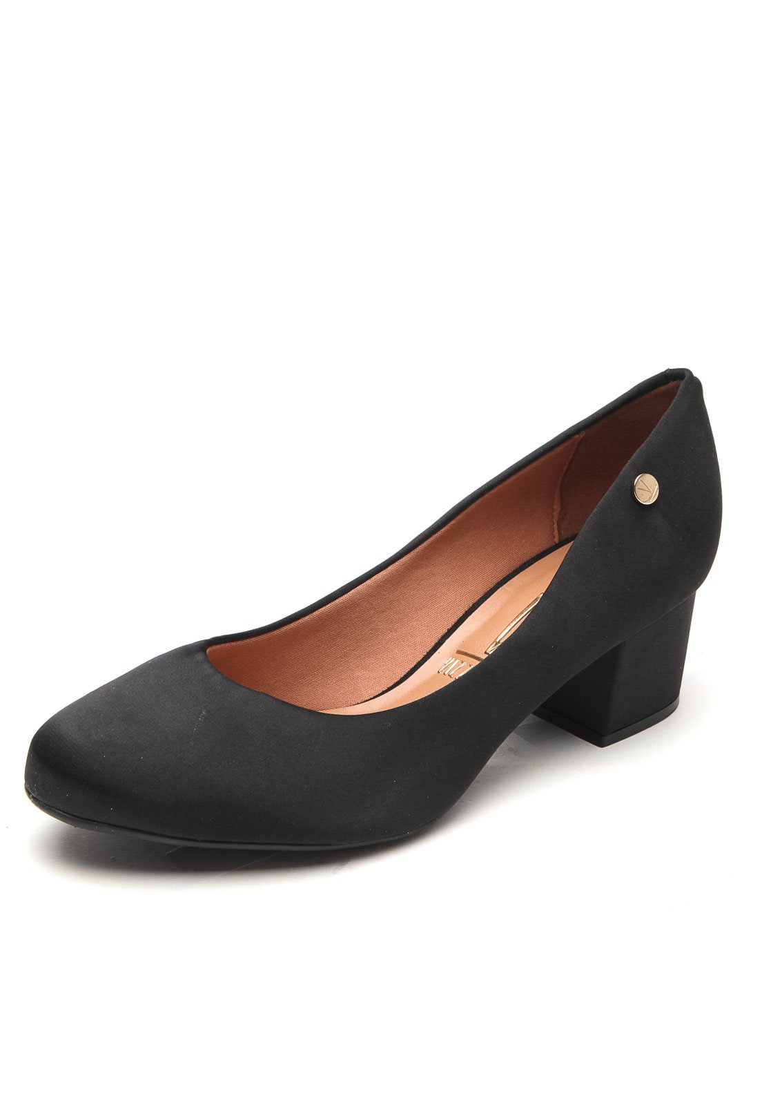 scarpin cetim preto