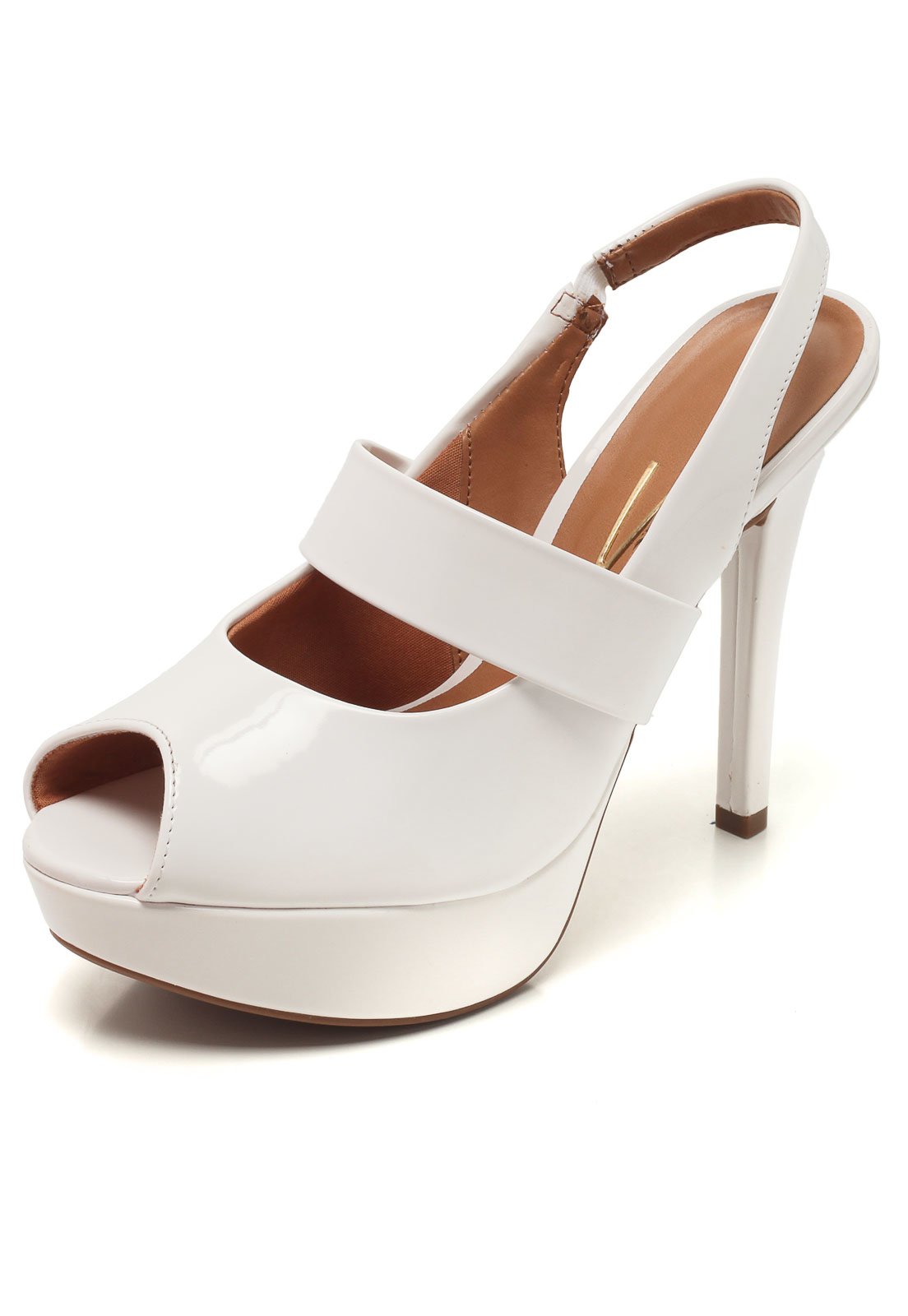 scarpin vizzano branco meia pata