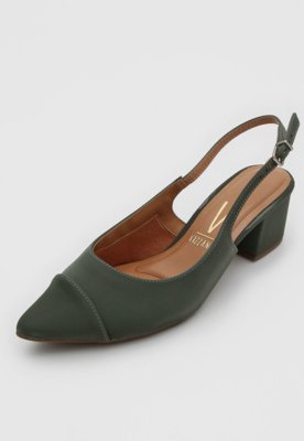 scarpin verde salto grosso