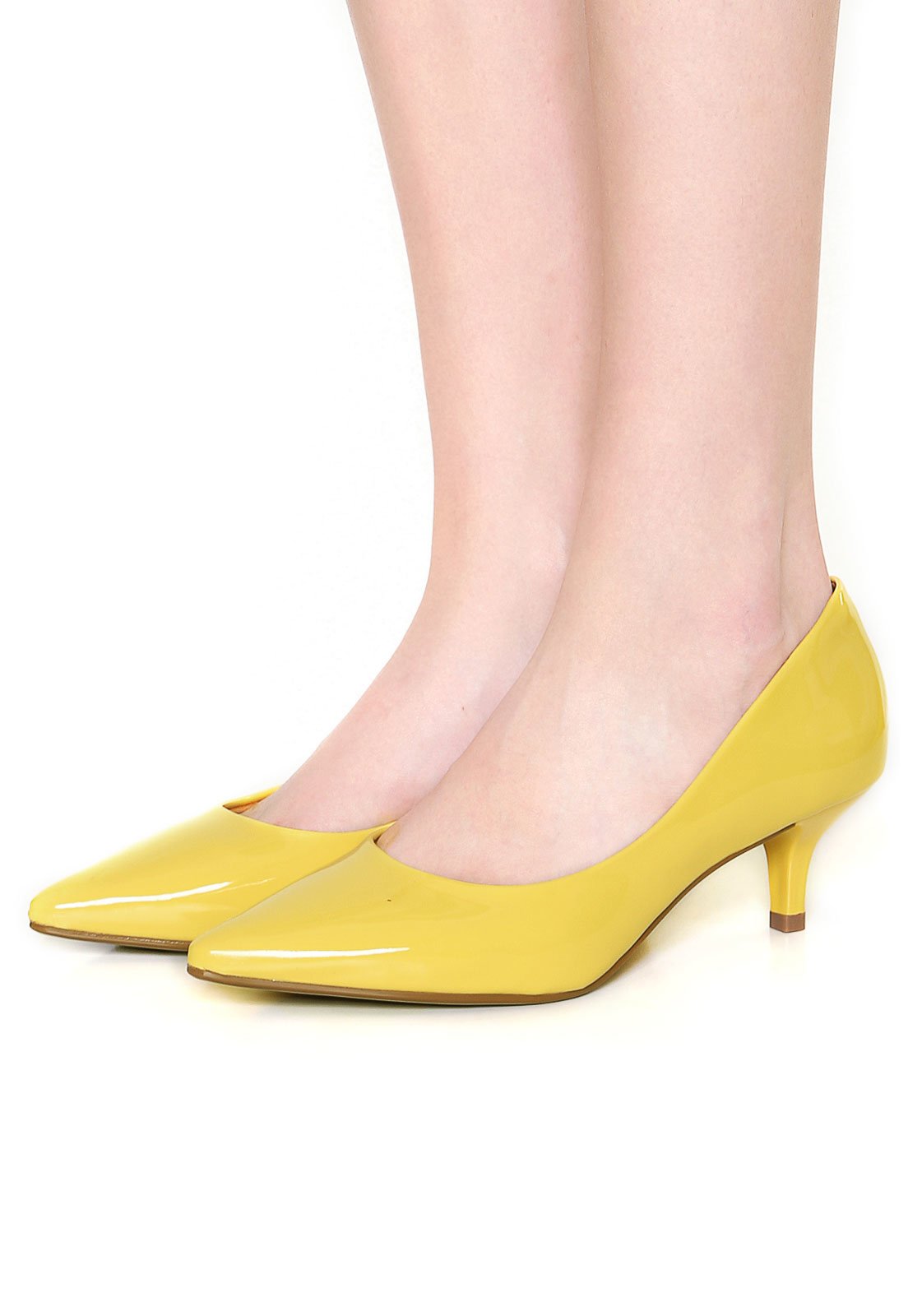 Scarpin vizzano amarelo store verniz