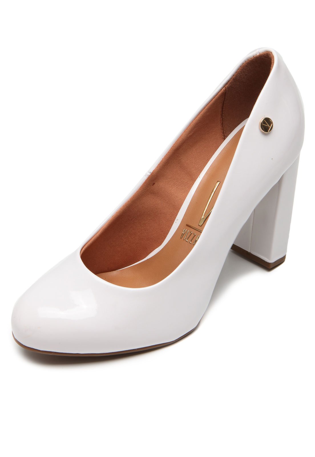 scarpin branco vizzano verniz