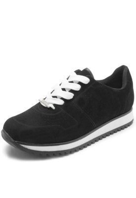 Tênis Jogging DAFITI SHOES Recortes Preto - Compre Agora