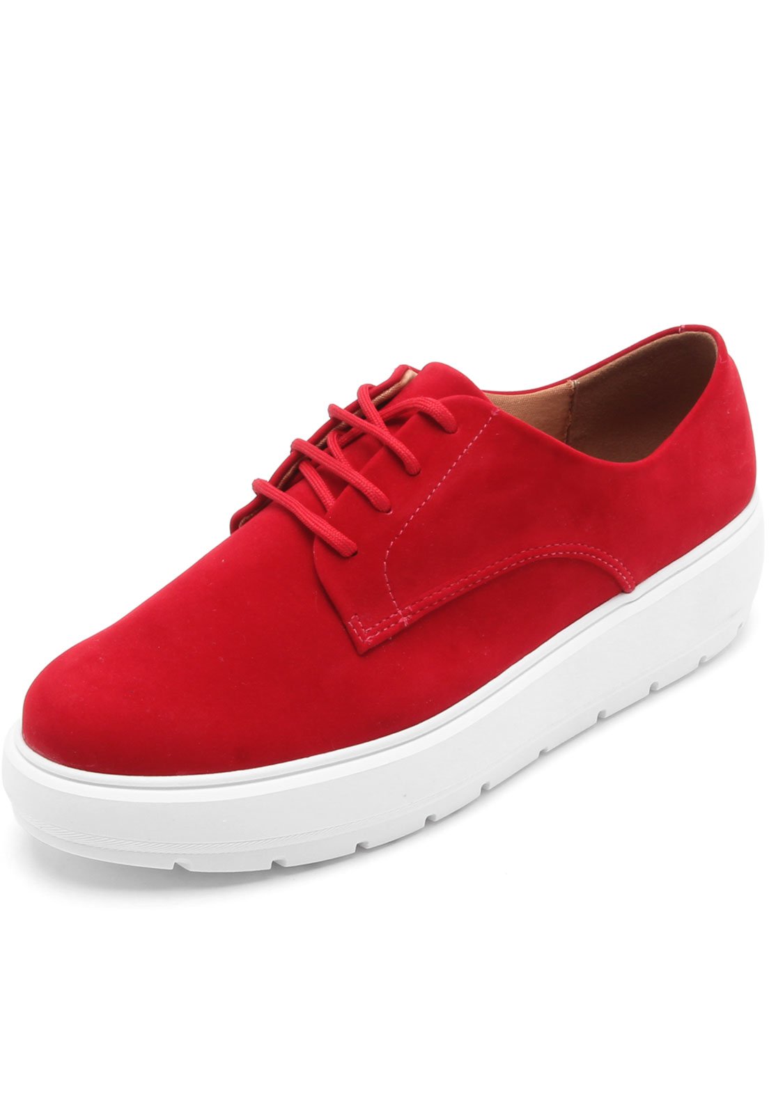 tenis vermelho camurça vizzano