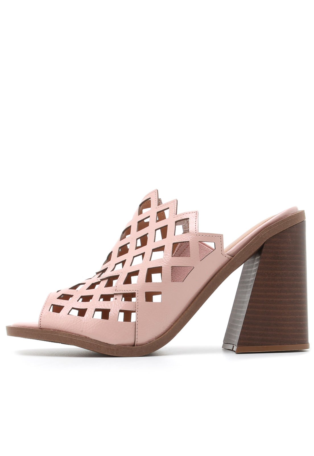 Tamanco Vizzano Lasercut Nude Compre Agora Tricae Brasil