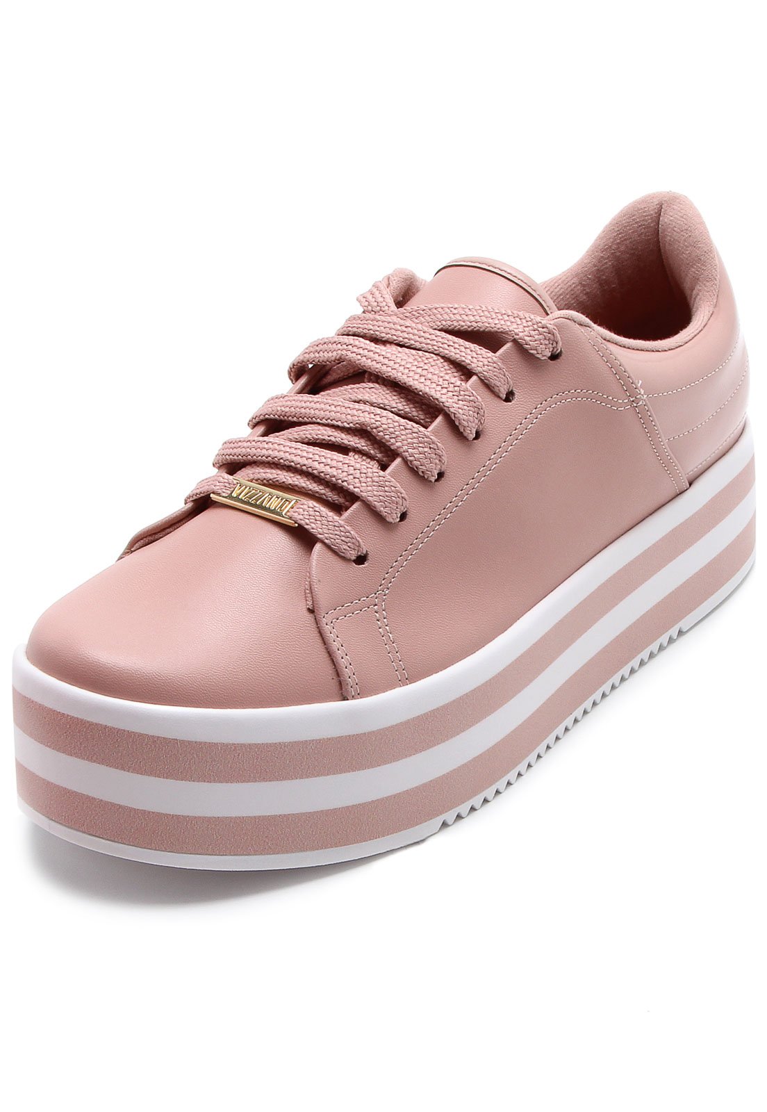 Tênis flatform vizzano sales listras rosa