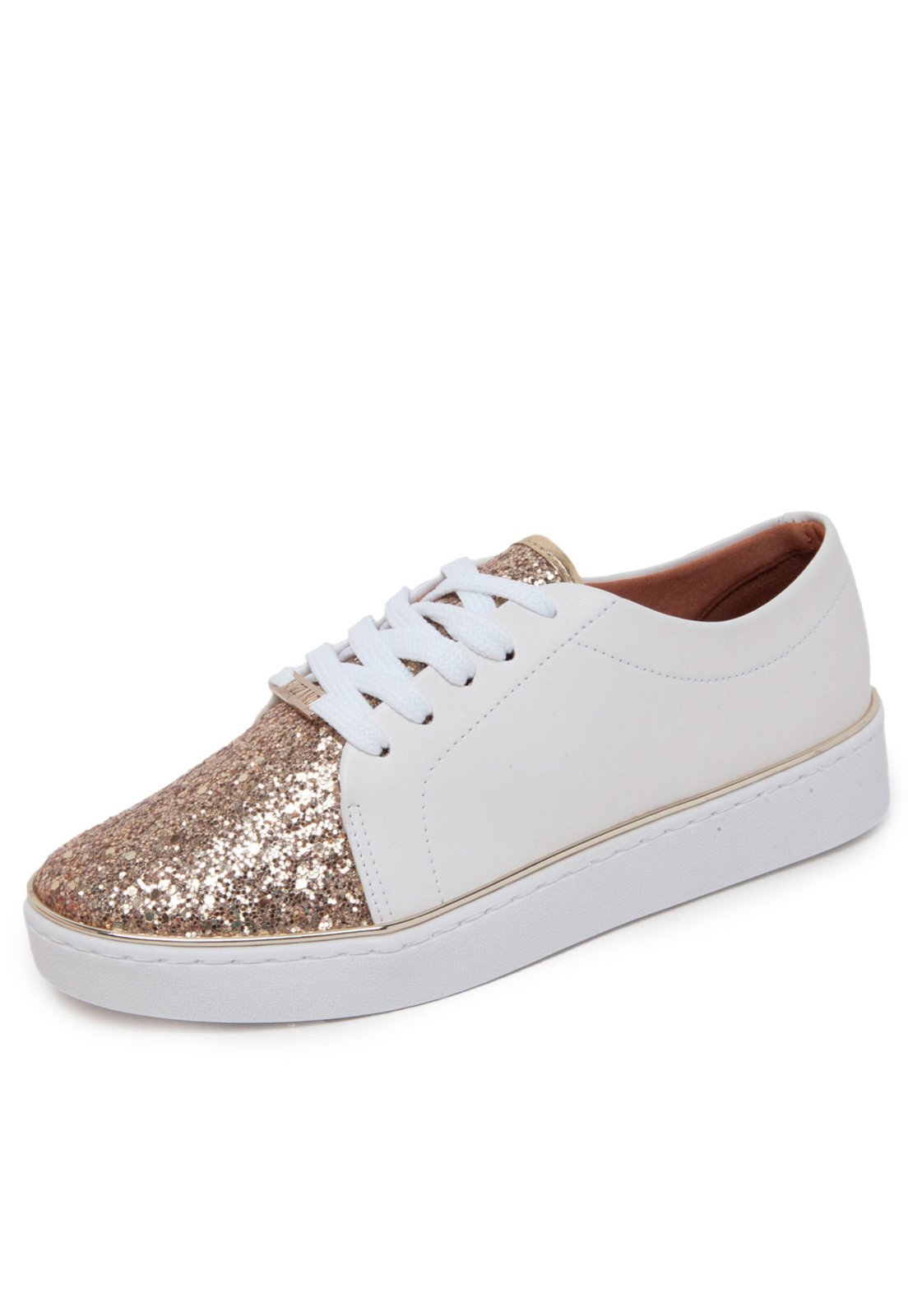 Tenis feminino branco com 2024 glitter