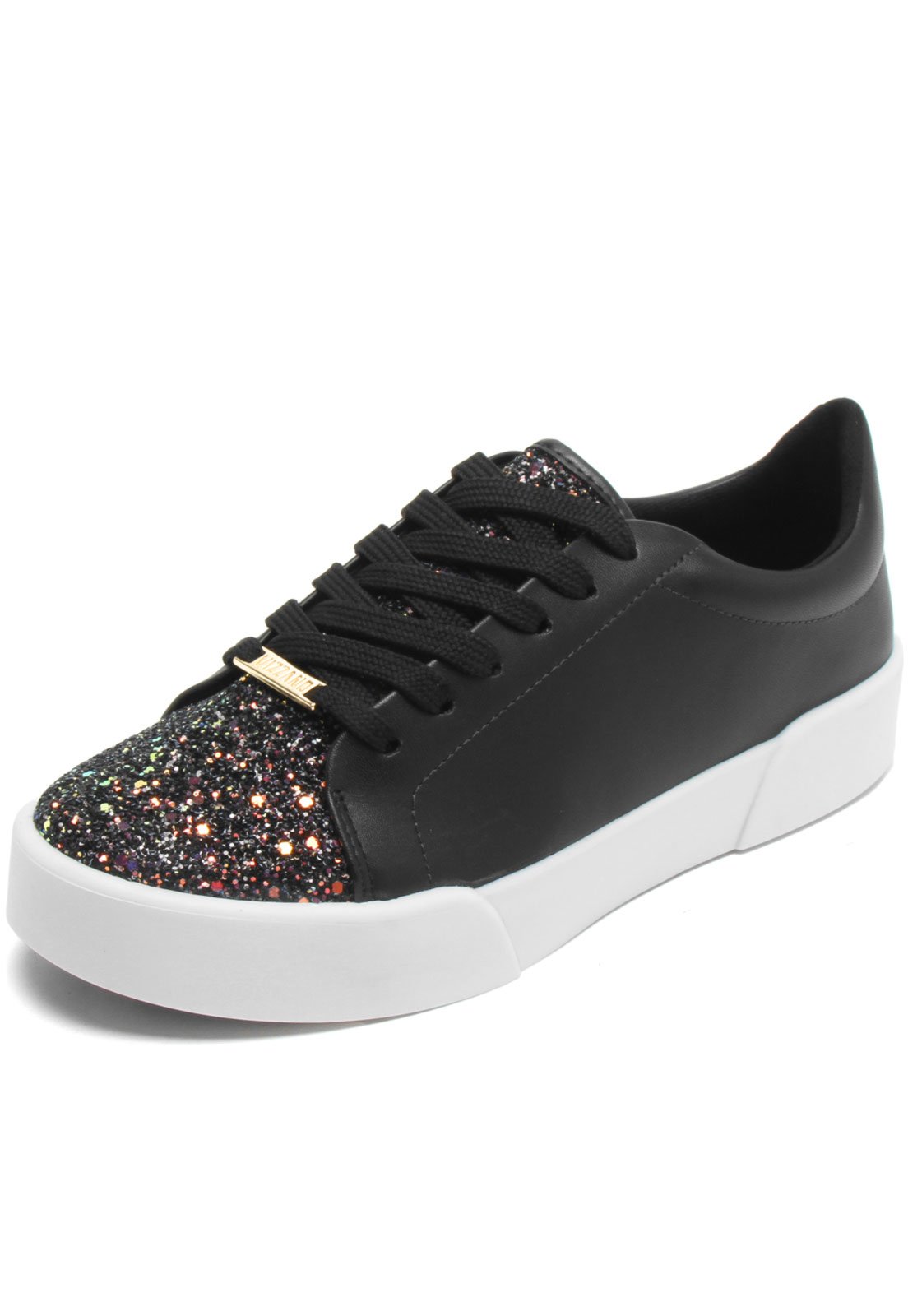 Tênis preto hot sale com glitter