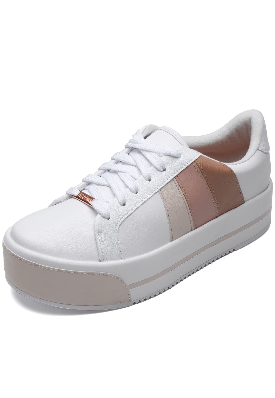 Tenis branco hot sale vizzano plataforma