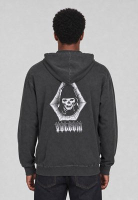 Blusa de Moletom Fehcada Masculina Volcom Noder Grafite