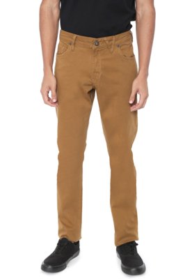 Calça Sarja Volcom Skinny Vorta Marrom Menor preço em Calça Sarja Volcom Skinny Vorta Marrom