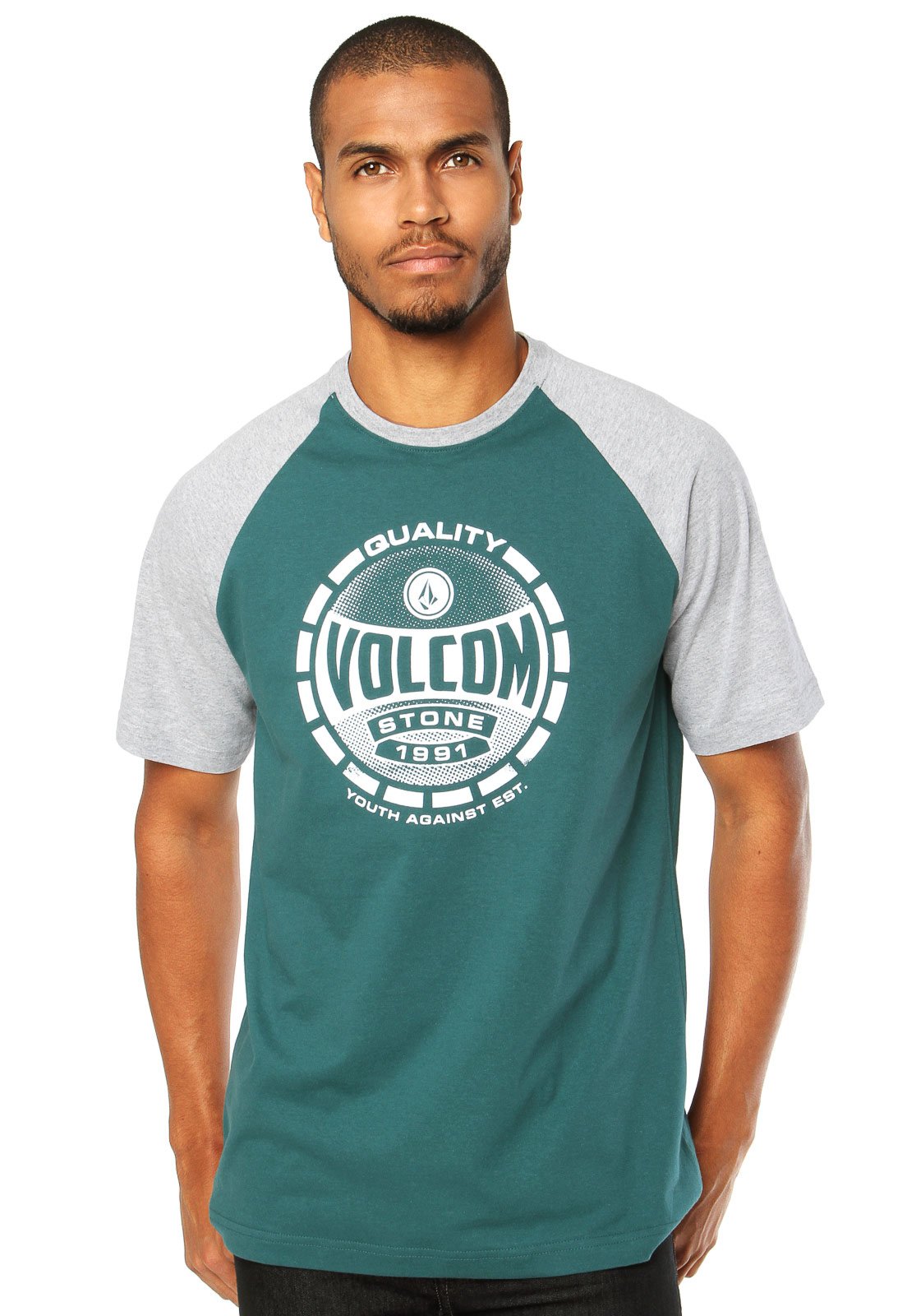 camiseta raglan verde