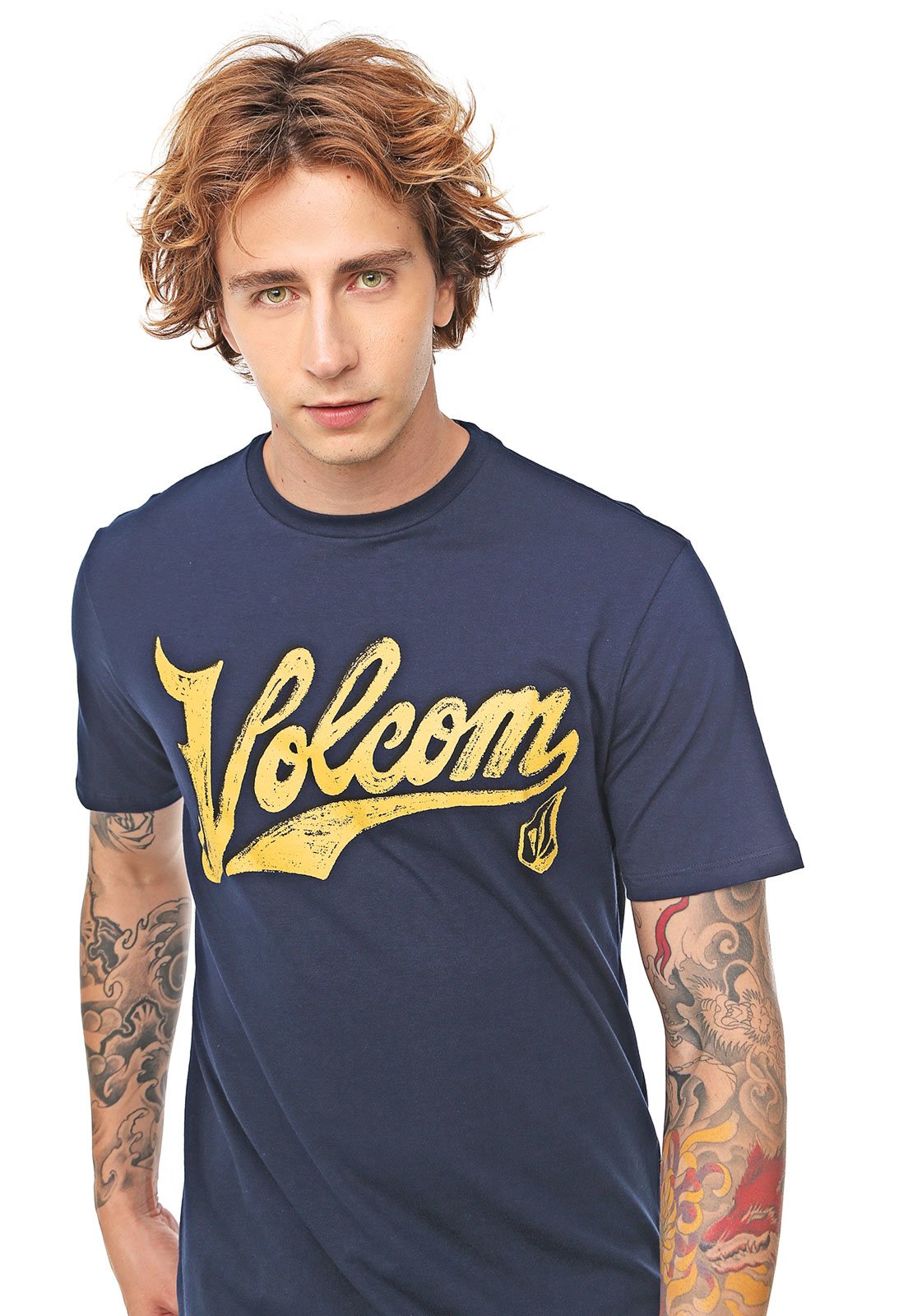 Camiseta Volcom Doody Script Azul-marinho - Compre Agora | Dafiti