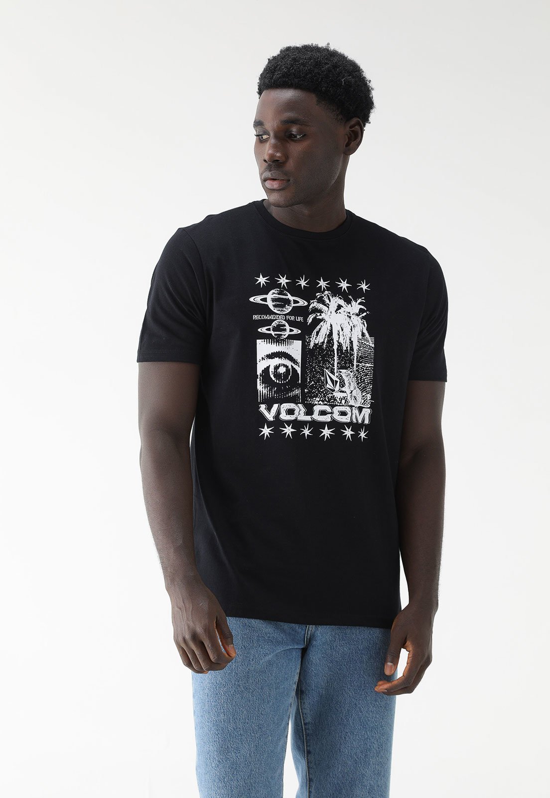 Camiseta Volcom Logo Preta