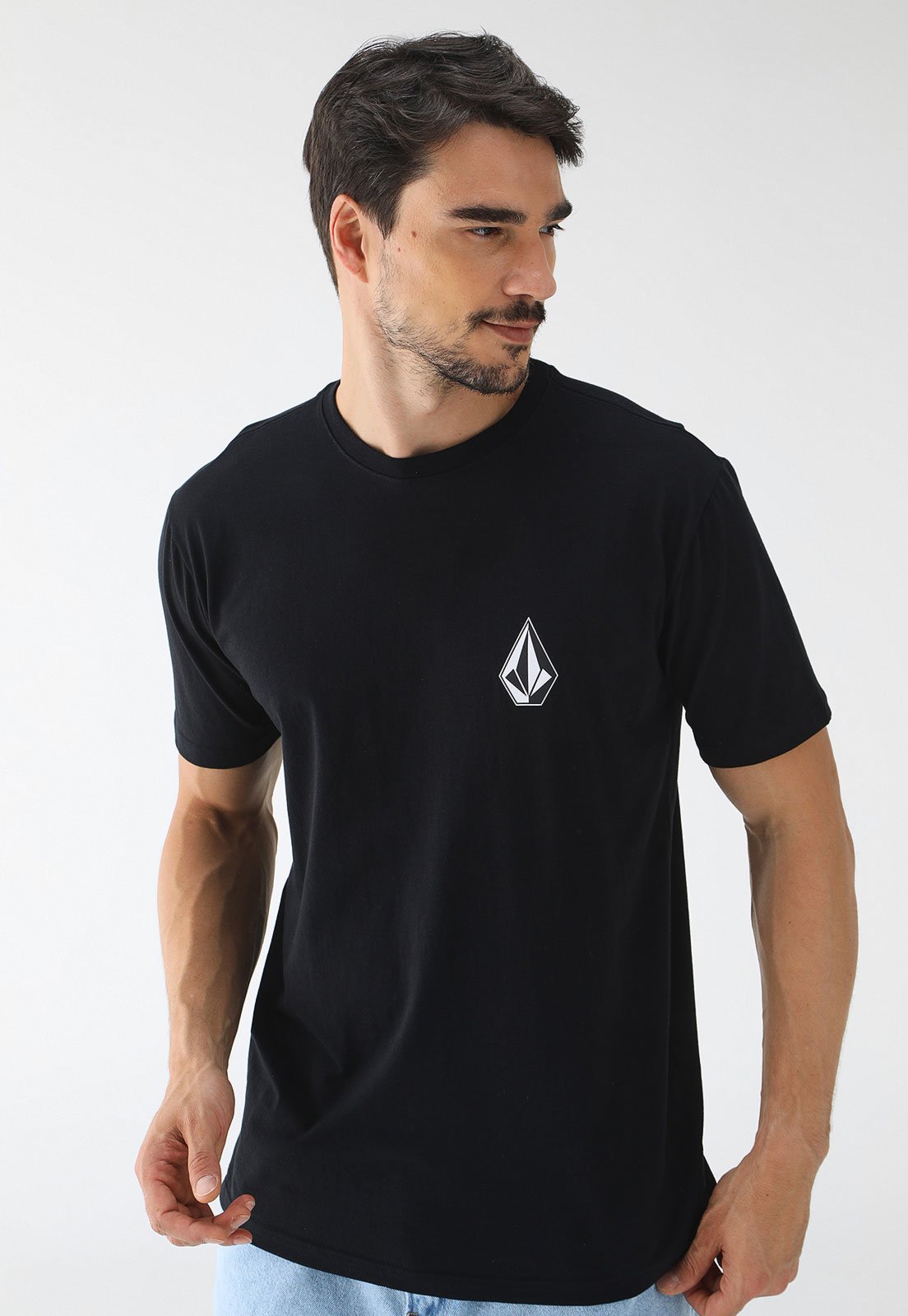 Camiseta Volcom Reta Icon Preta - Compre Agora | Dafiti Brasil